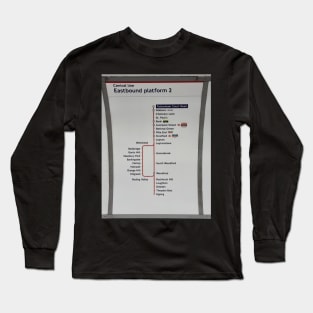 Central Line Underground Eastbound London Long Sleeve T-Shirt